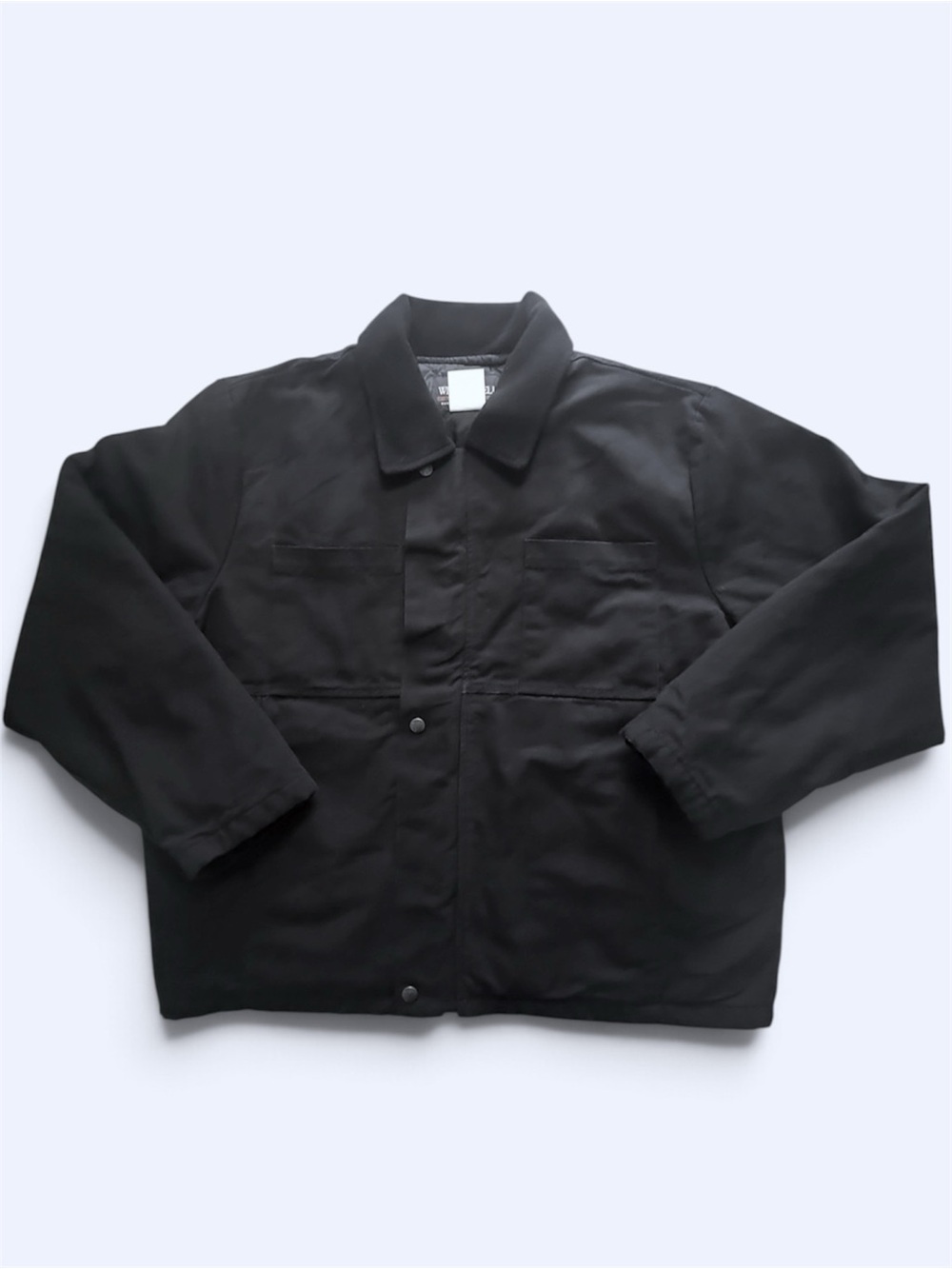 Wear Well Garment Co Canvas Work Jacket XL Black Quilted Men Made In Canada NWOT